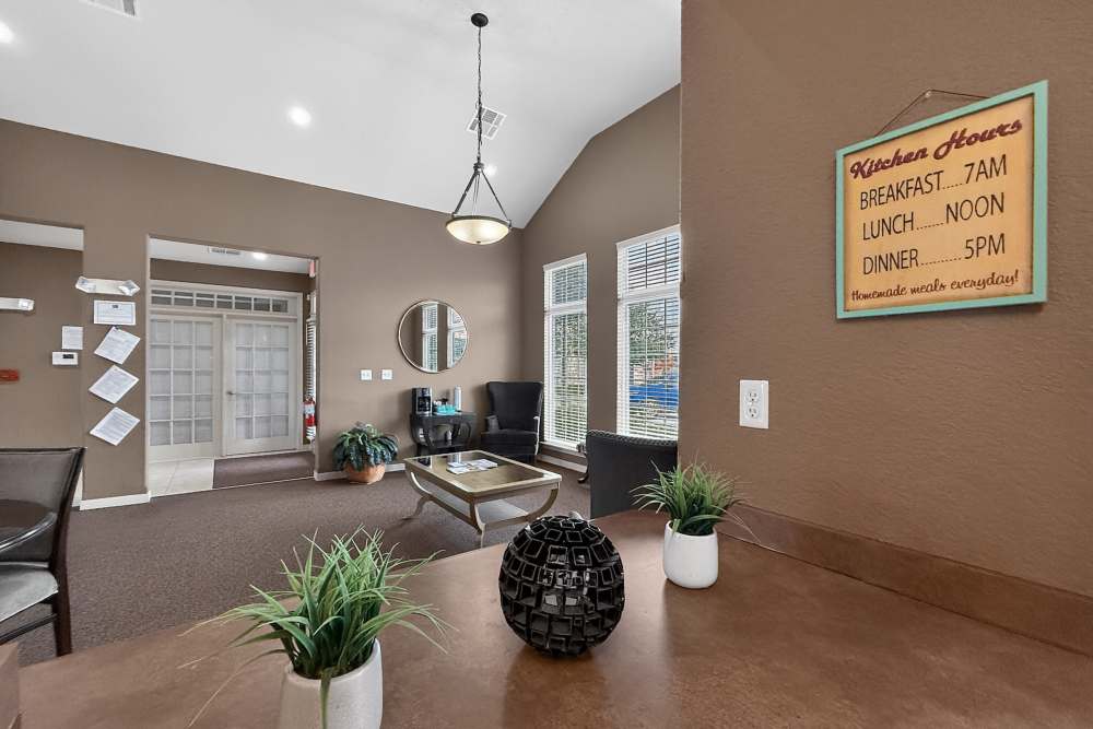 Clubhouse with wooden flooring at Riverstone Trails in Sunnyvale, Texas