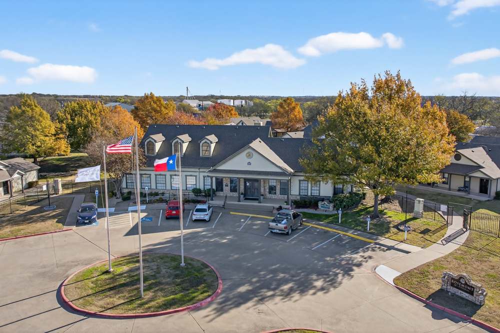 View of the leasing office to Rosemont of Hillsboro in Hillsboro, Texas