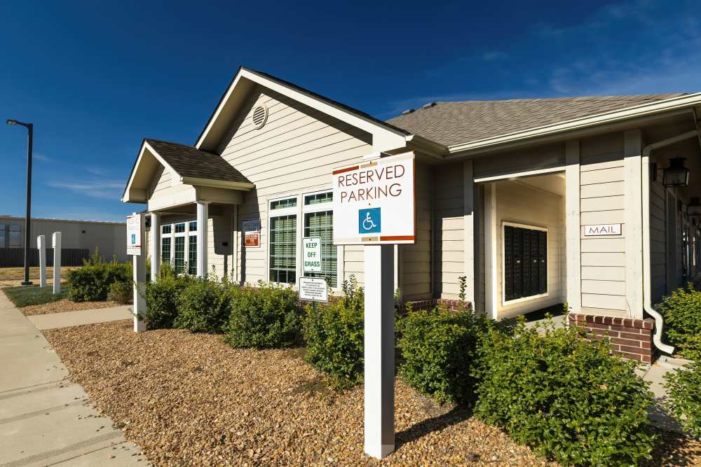 Mail center and community building at Sunnydale Pointe in Wichita, Kansas