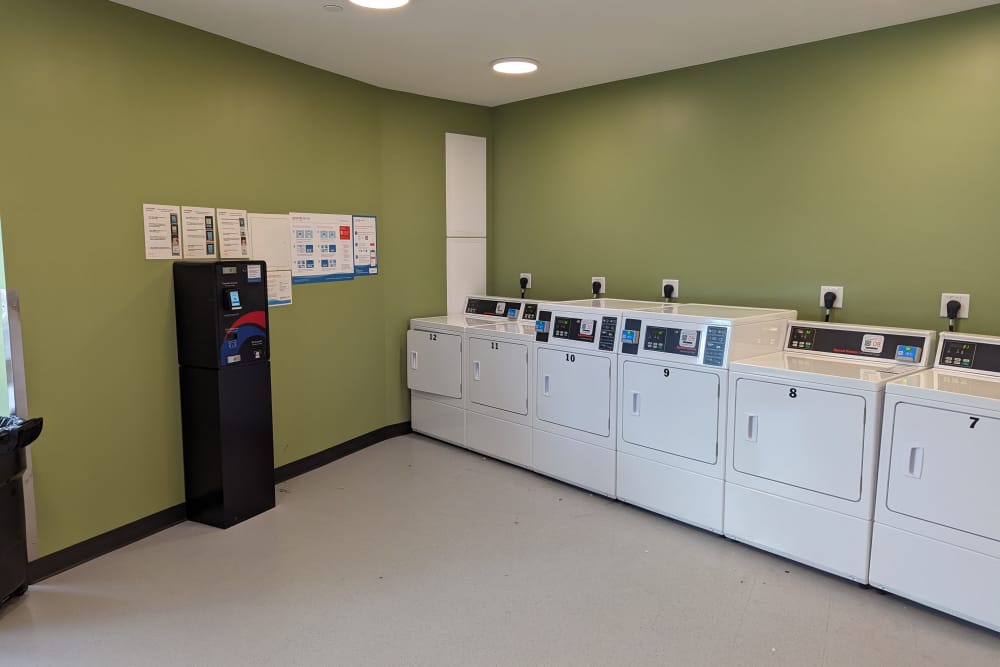 Community laundry facility at Island Parkside in Lawrence,Massachusetts