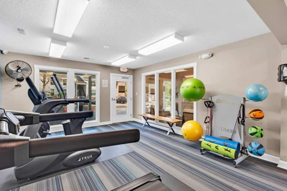 Fitness center at Canebreak Apartments in Summerville, South Carolina
