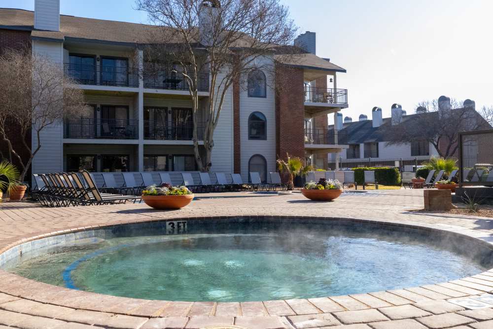 Community spa at Rivercrest in Waco, Texas 