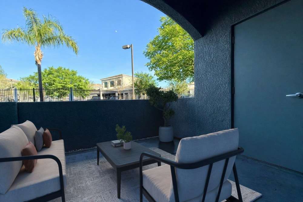 Private patio at The Lofts in Sacramento, California