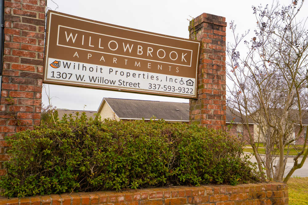 Property signage board at Willowbrook II in Lafayette, Louisiana