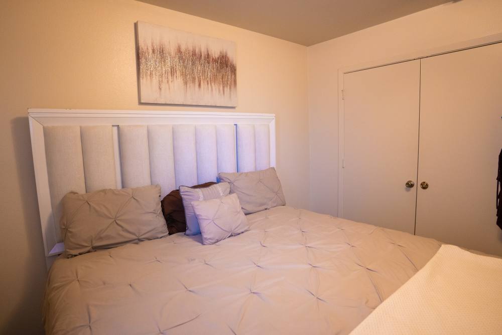 Bedroom with closet space at Willowbrook II in Lafayette, Louisiana