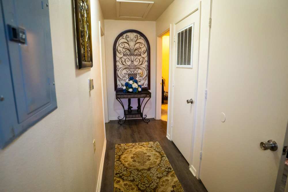 Apartment hallway at Willowbrook II in Lafayette, Louisiana
