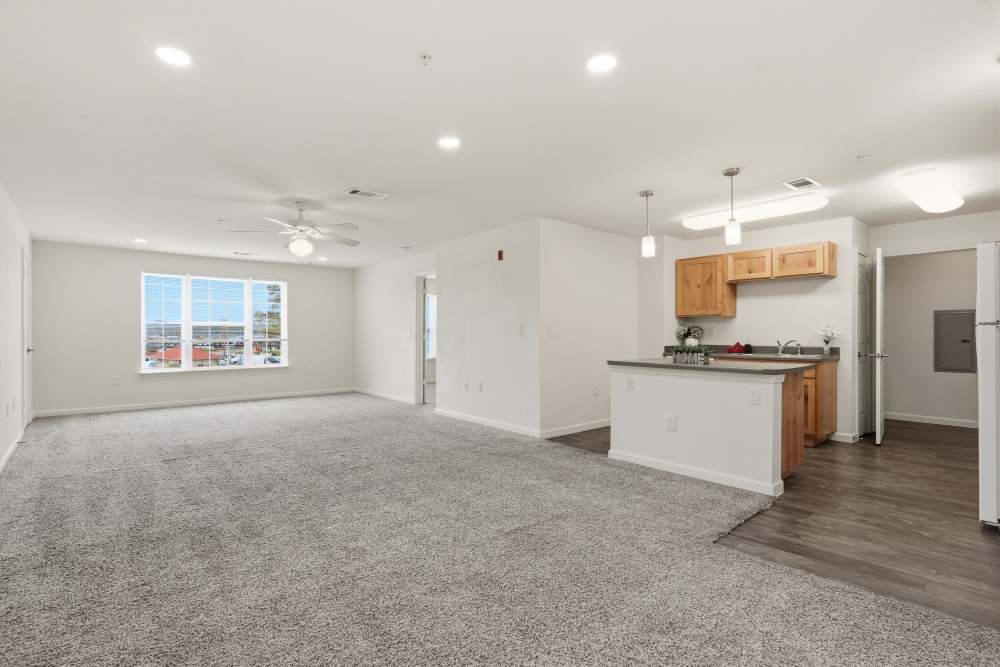 Unfurnished living room at Wood Falls in Lebanon, Tennessee