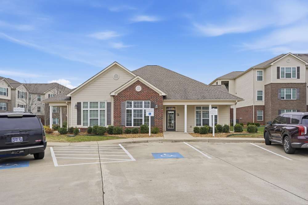 Property exterior with parking spaces at Wood Falls in Lebanon,Tennessee