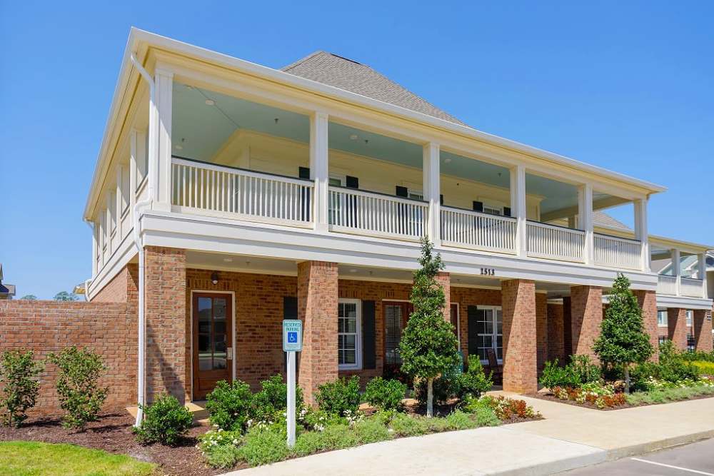 Exterior of clubhouse at City Limits Apartments in Columbia, Tennessee
