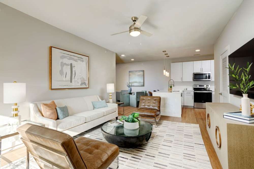 Living room at City Limits Apartments in Columbia, Tennessee