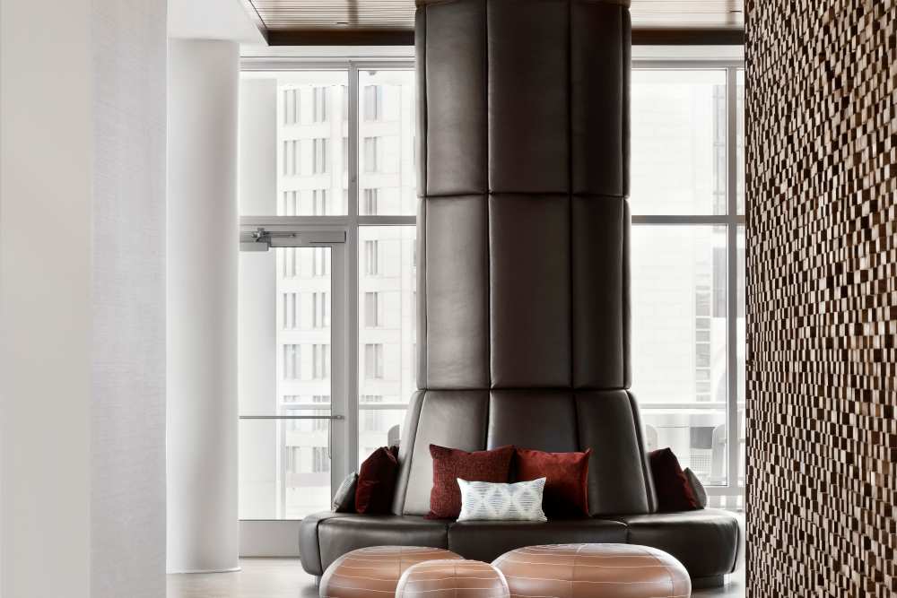 Lounge seating area at Ardan in Dallas, Texas