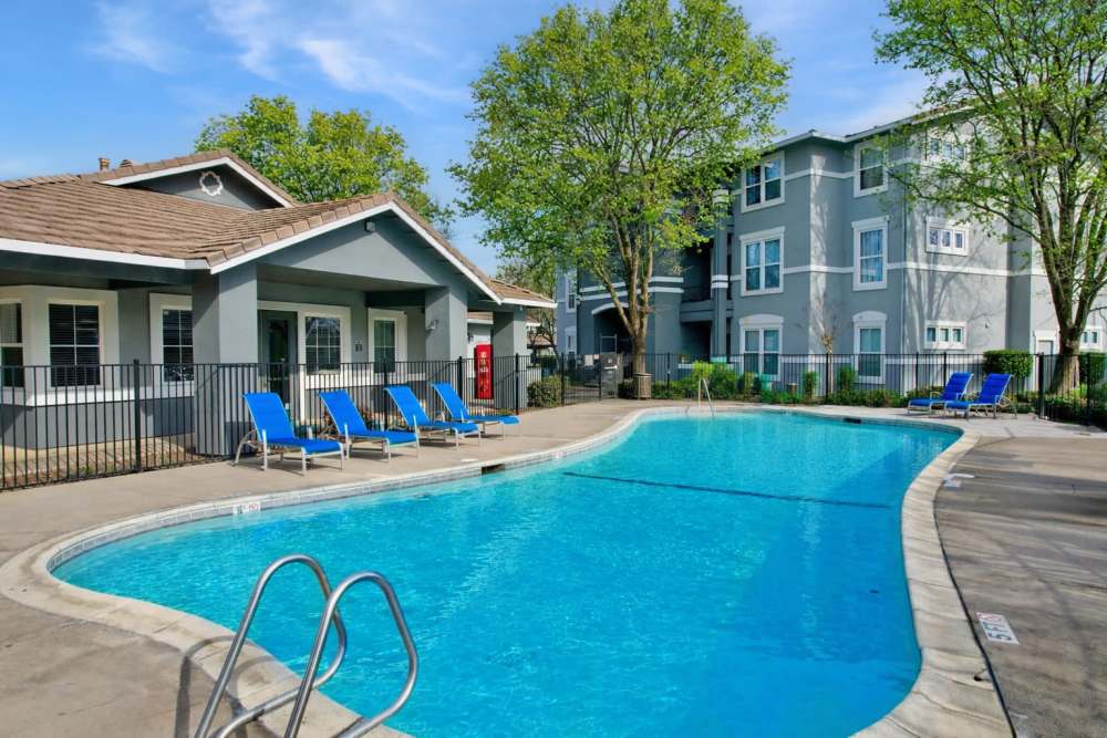 Swimming pool at Natomas Park Apartments in Sacramento, California