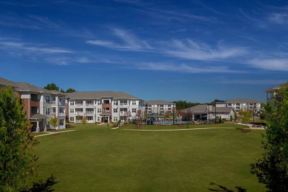 Building exterior at Arden at South Point Apartment Homes in McDonough, Georgia