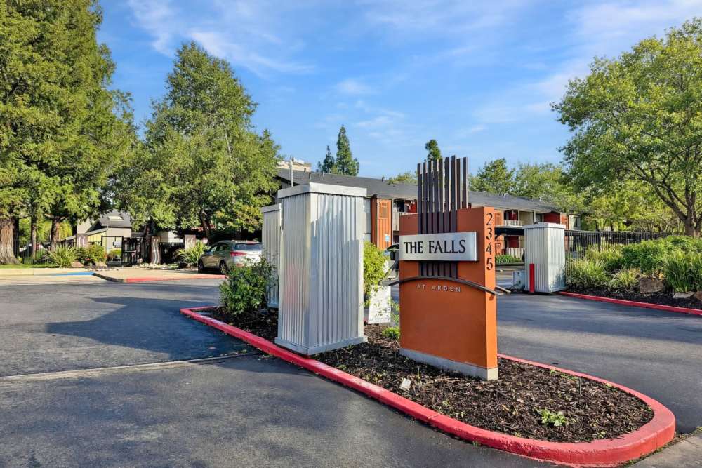 Property entrance at Falls at Arden in Sacramento, California