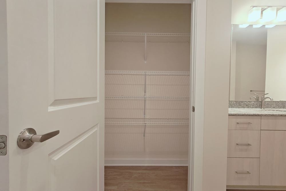 Bathroom with waterfall faucet sink at Lancaster in Charlotte, North Carolina