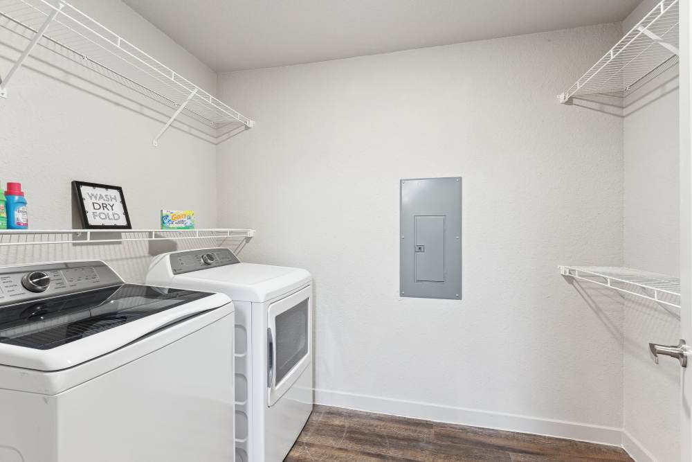 Laundry room at Amber Ridge in Angleton, Texas