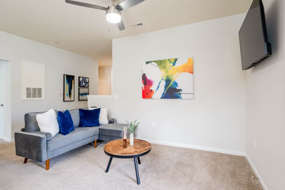 living room couch and table The Reserve at White Oak in Garner, North Carolina