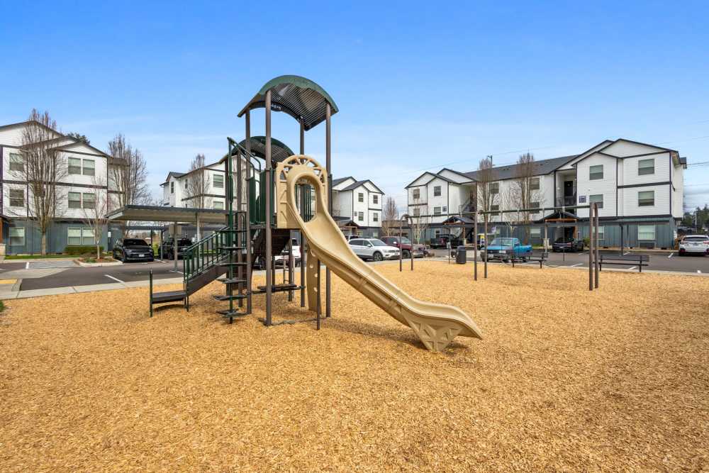 Play area at Keizer Station Apartments in Keizer, Oregon