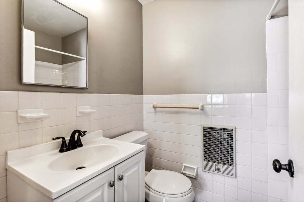 Bathroom with sink , toilet at West End Trails in Golden Valley, Minnesota