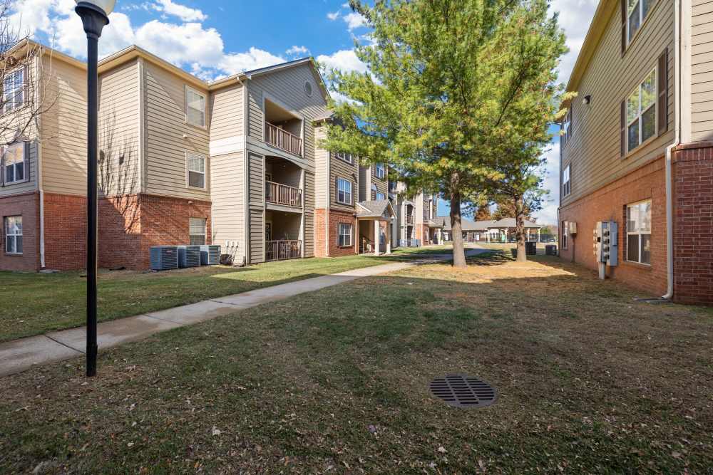Community building exterior view at The Terraces At Copper Leaf in Nixa, Missouri