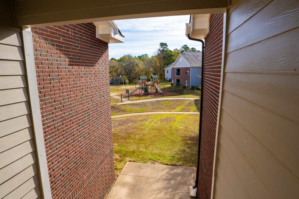 View from patio at Timber Village in Marshall, Texas