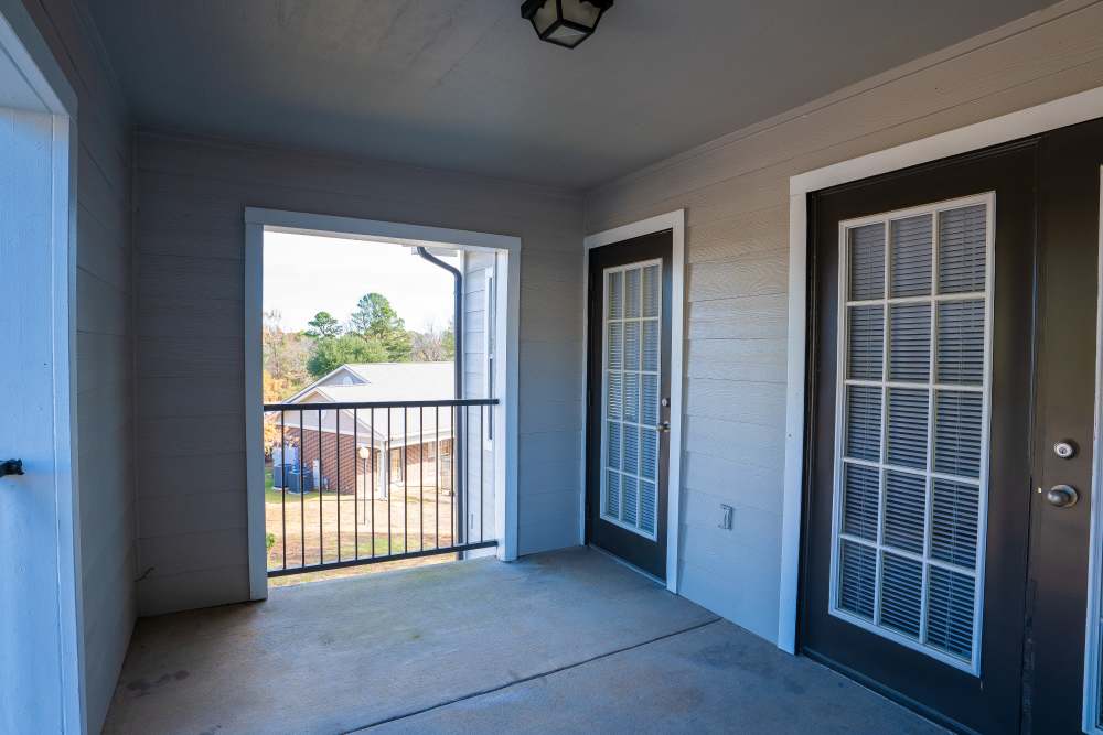 Unit entrance gate at Timber Village in Marshall, Texas