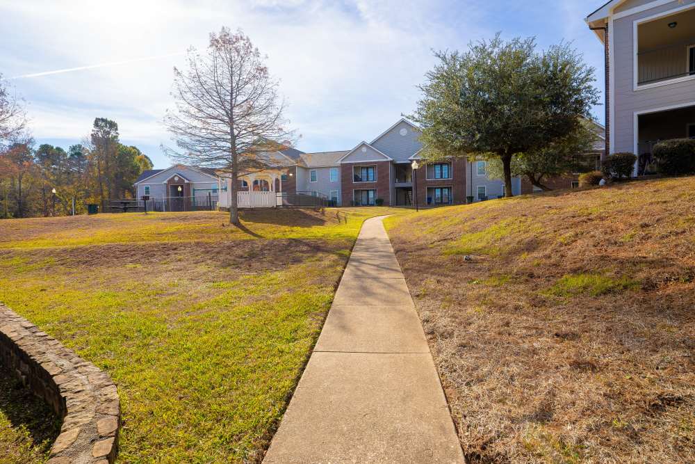 Sidewalk at Timber Village in Marshall, Texas