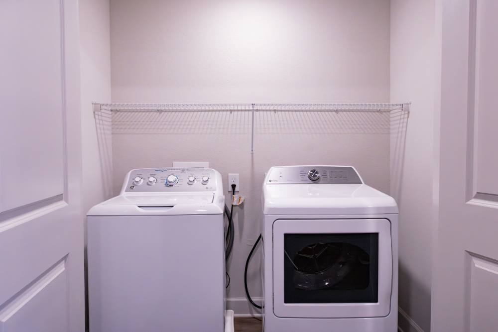 In-home washer and dryer at Villas At Mount Zion in Stockbridge, Georgia