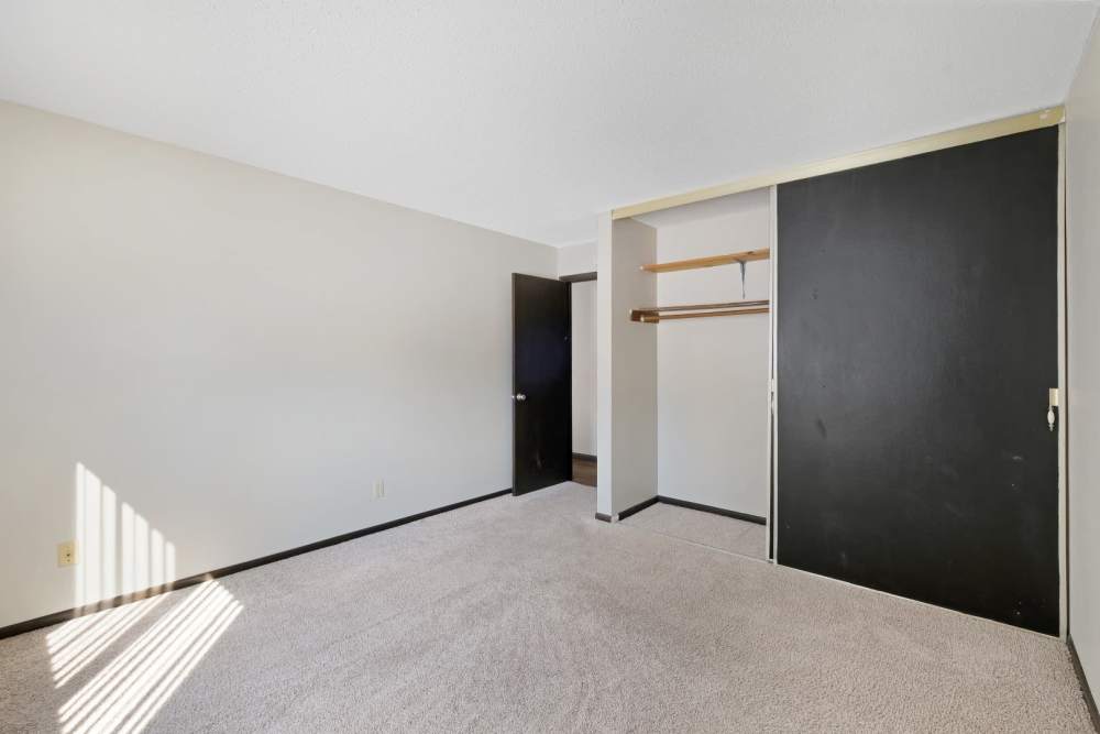 Unfurnished bedroom with closet and carpet flooring  at Valley Place Apartments in , Minnesota