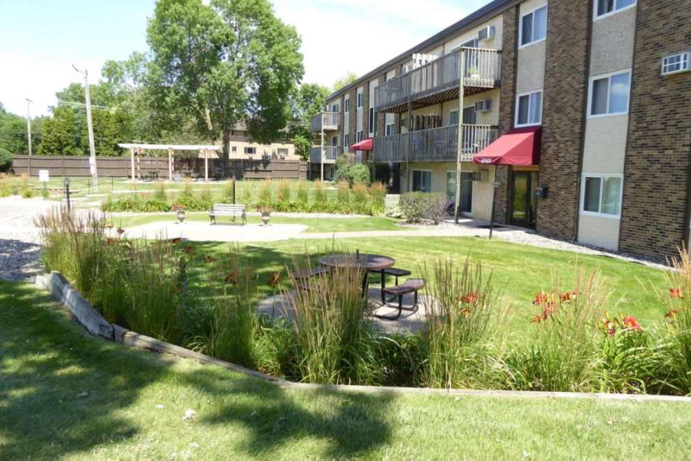 Apartment far view from lawn at Valley Place Apartments in , Minnesota