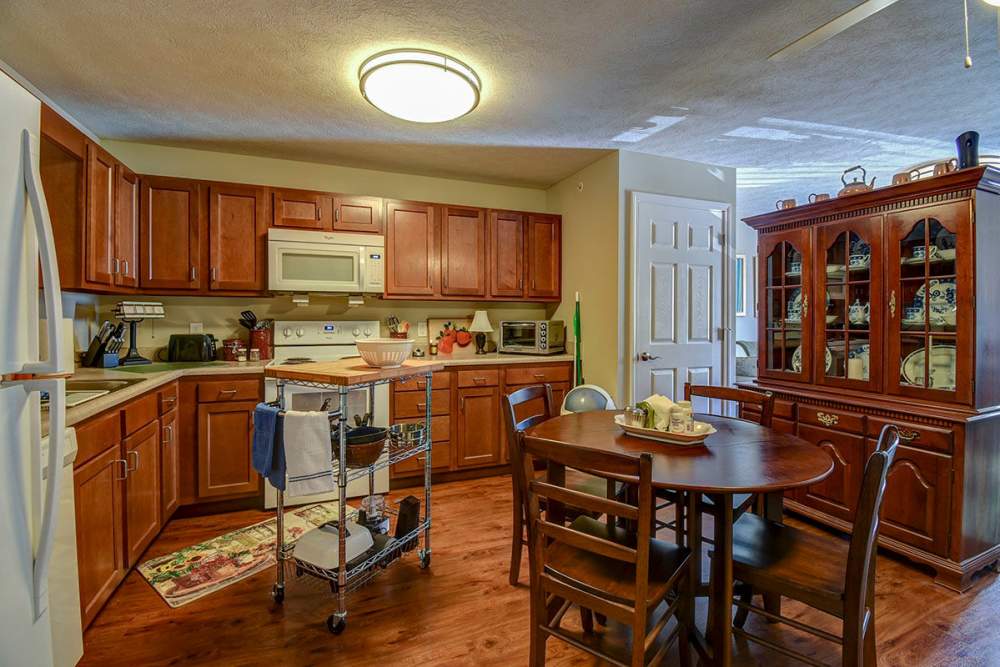 Spacious kitchen at Capital Greene in Wheeling, West Virginia