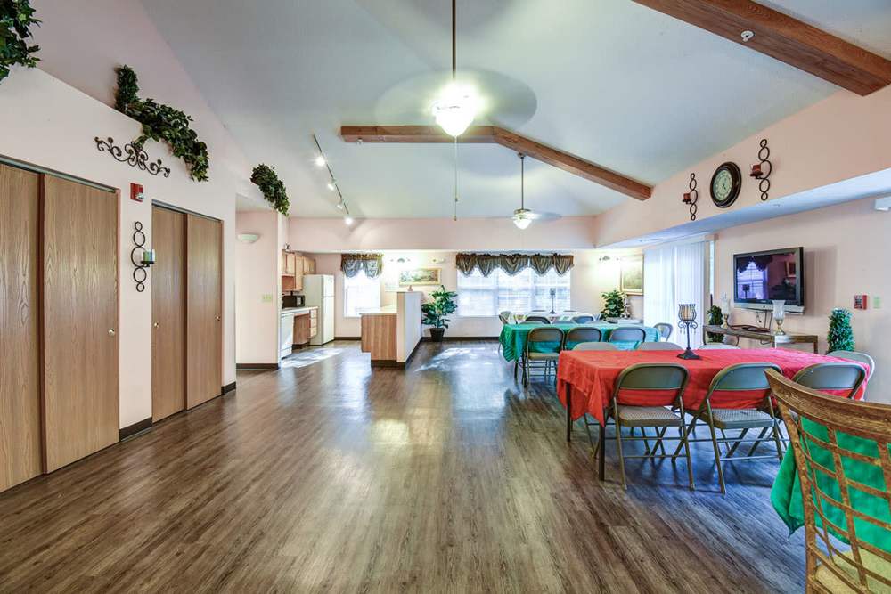 Community room at Victory Place in Barboursville, West Virginia