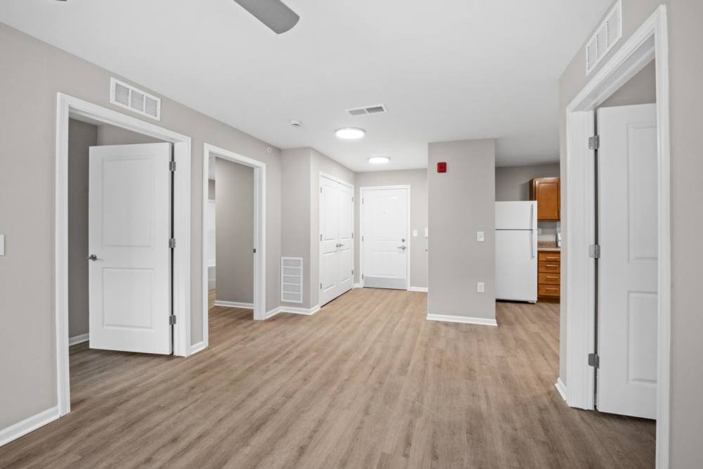 Well-lit apartment with LVT flooring at Washington Greene in Charleston, West Virginia