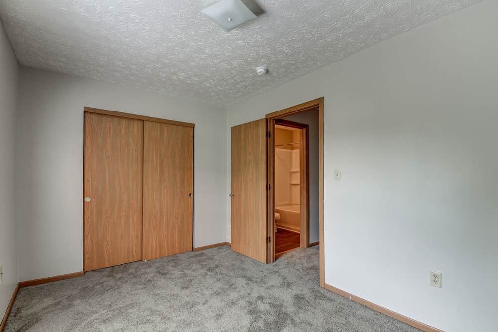 Bedroom with closet at Willow Greene in Bridgeport, West Virginia