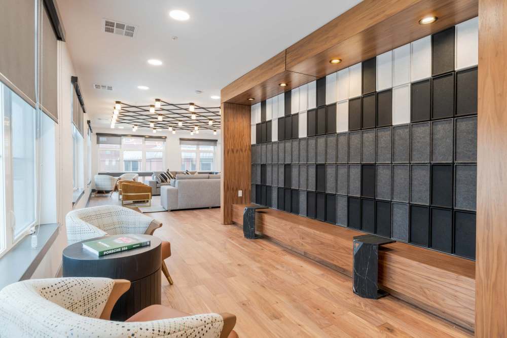 Modern clubhouse at J Luna at Ballston in Arlington, Virginia