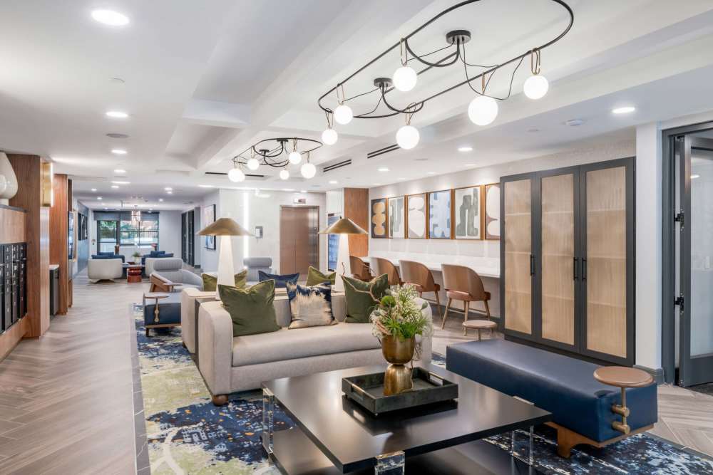 Modern clubhouse at J Luna at Ballston in Arlington, Virginia