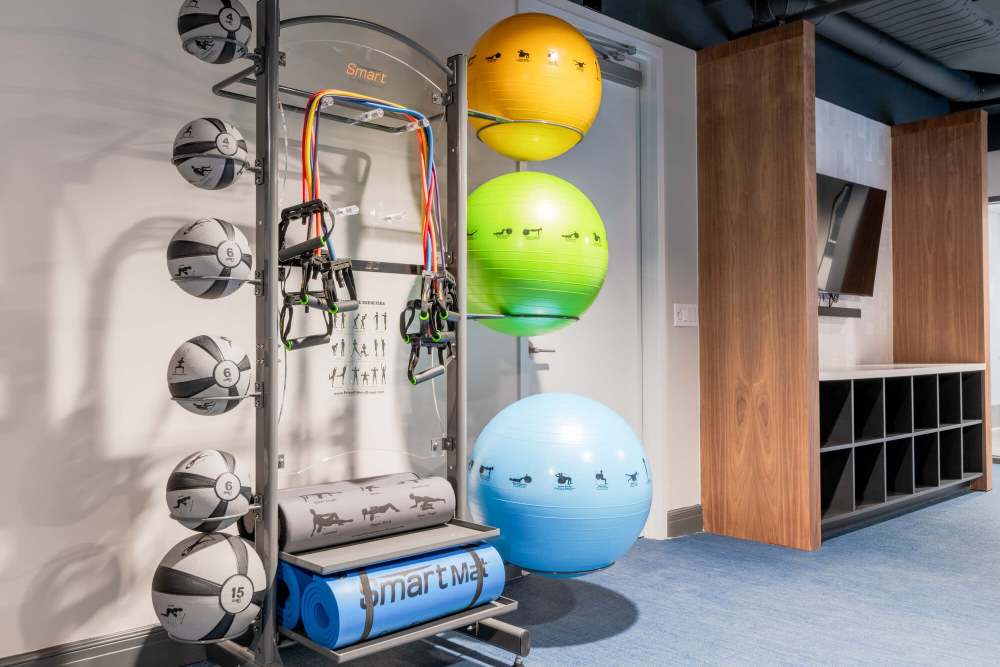Functional training equipment at J Luna at Ballston in Arlington, Virginia