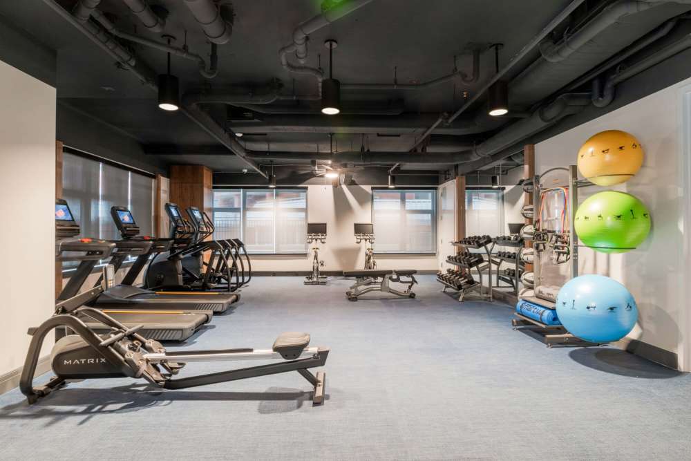 Fitness center at J Luna at Ballston in Arlington, Virginia