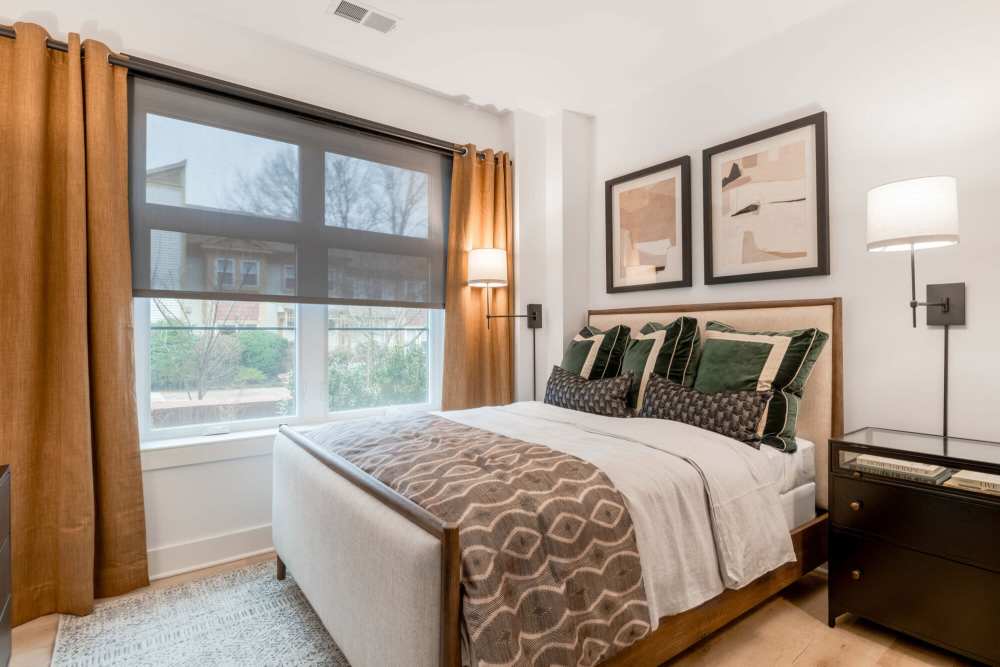 Cozy bedroom at J Luna at Ballston in Arlington, Virginia