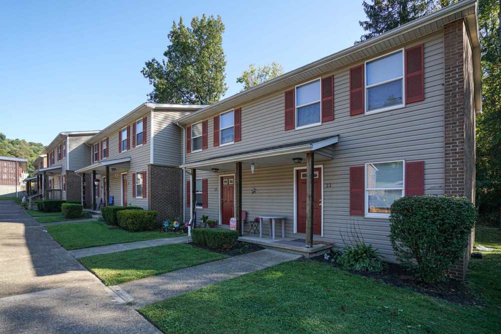 Entrance view of apartments at Lincoln Apartments in Shinnston, West Virginia