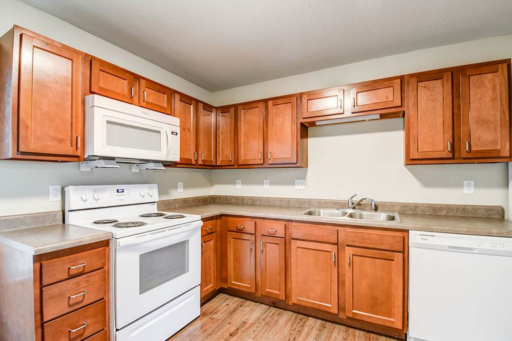 Fully equipped kitchen at McCormick Greene in Sistersville, West Virginia