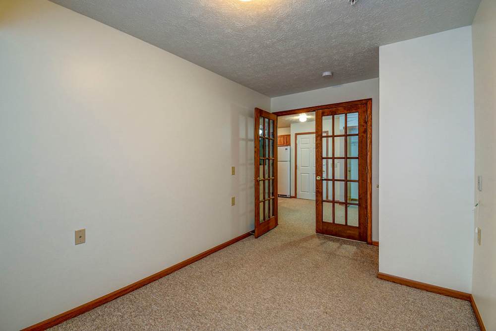 Apartment bedroom at Providence Greene I in Wheeling, West Virginia