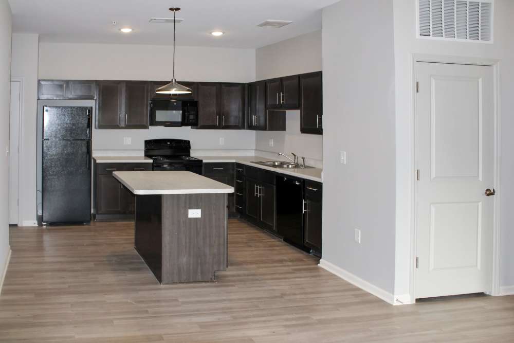 Modern kitchen at Jefferson's Landing in Louisville, Kentucky