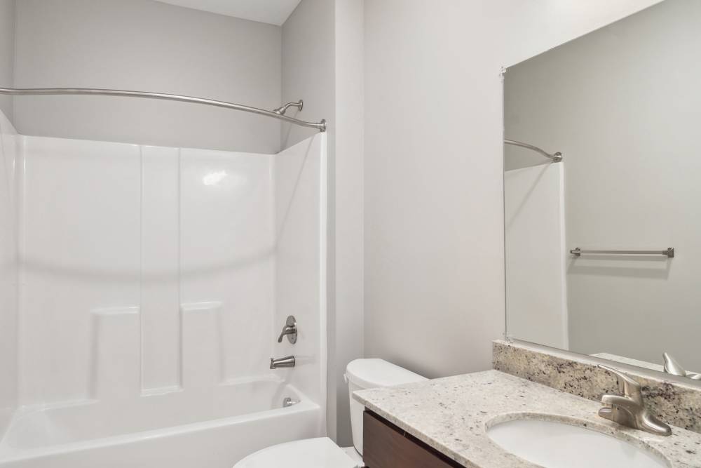 Bathroom with bathtub at The Alcove at Russell Cave in Lexington, Kentucky