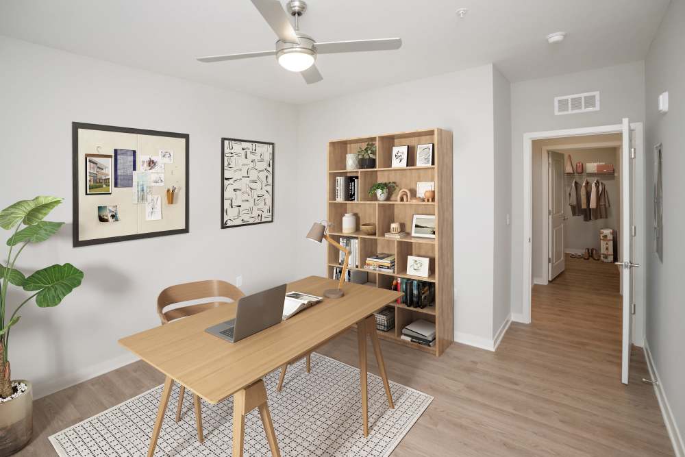 Interior of a community space at Donerail Run in Louisville, Kentucky