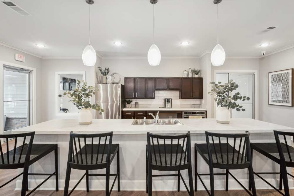 Clubhouse kitchen at Lone Oak Meadows in Louisville, Kentucky
