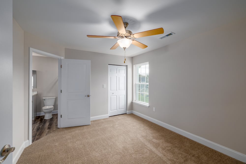 Renovated bedroom at Spring Meadow in Knoxville, Tennessee