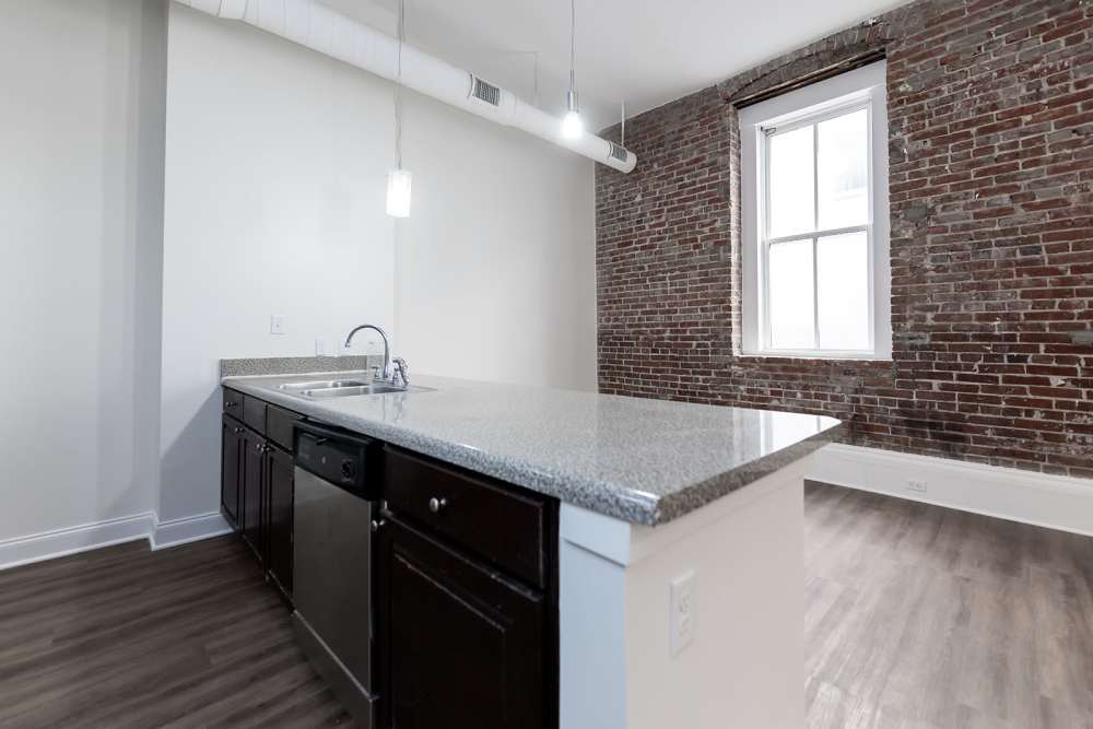 Exposed Brick Wall - Living Room 