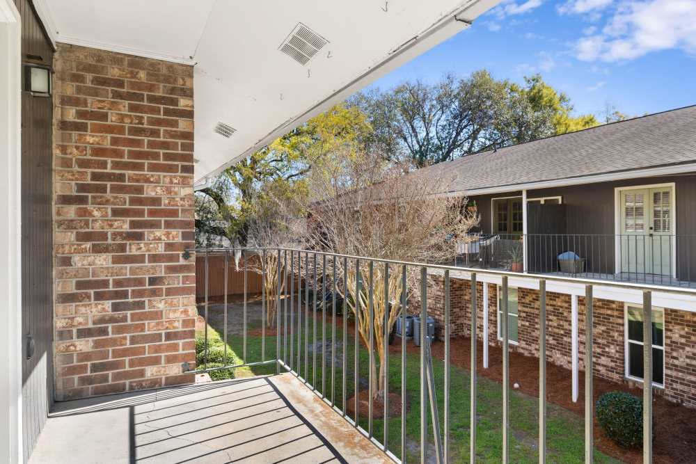 Patio view of a unit in The Riverview in Charleston, South Carolina