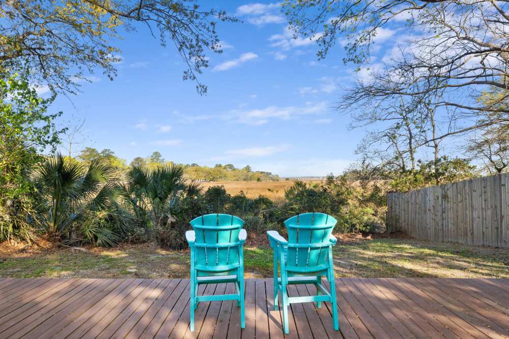 View of a nearby marsh at The Riverview in Charleston, South Carolina